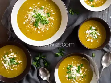 Roasted Garlic Soup with Parmesan Cheese