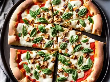Roasted Garlic White Pizza with Garlic Sauce