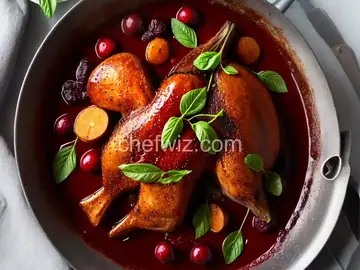 Roasted Goose with Port Wine Cherry Sauce
