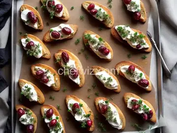Roasted Grape Crostini with Brie and Fresh Thyme