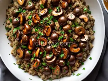Roasted Mushrooms with Herbed Quinoa