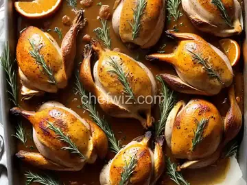 Roasted Orange-Tarragon Cornish Hens