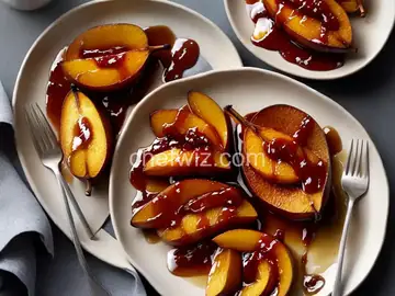 Roasted Pears with Caramel Sauce