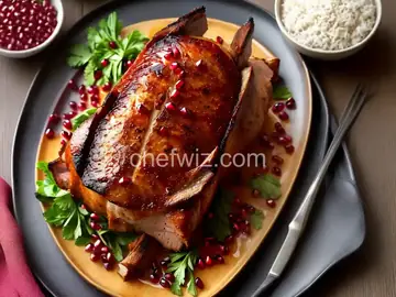 Roasted Pork Shoulder with Pomegranate Sauce