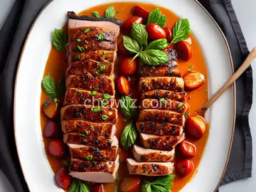 Roasted Pork Tenderloin with Fresh Plum Sauce