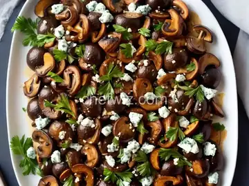 Roasted Portabello Mushrooms with Blue Cheese