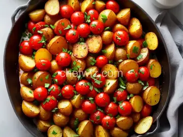 Roasted Potatoes and Tomatoes