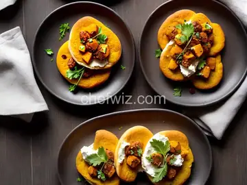 Roasted Pumpkin and Goat Cheese Crostini