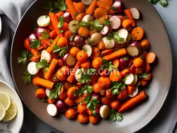 Roasted Radishes and Carrots