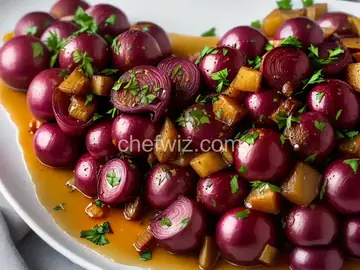 Roasted Red Onions with Butter, Honey, and Balsamic Vinegar