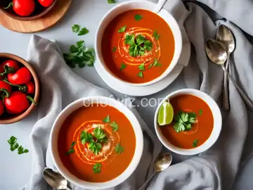 Roasted Red Pepper Soup with Gouda