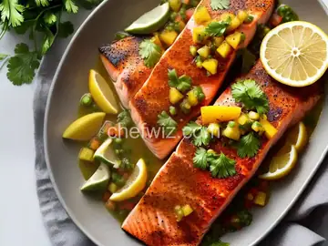 Roasted Salmon With Citrus Salsa Verde