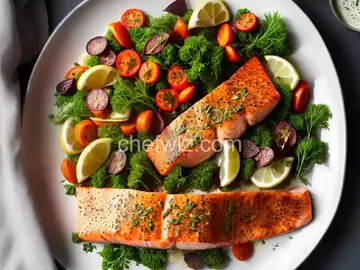 Roasted Salmon With Green Herbs