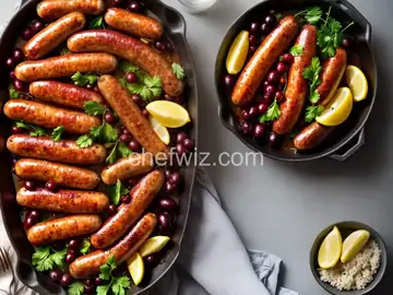 Roasted Sausages and Grapes