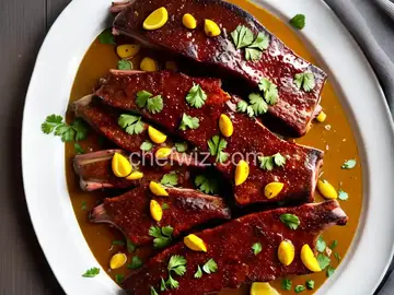 Roasted Spiced Lamb Ribs With Whole Grain Mustard Sauce Recipe