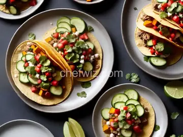 Roasted Squash Vampiro Tacos With Cucumber Salsa