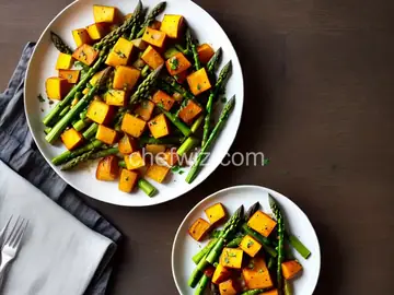 Roasted Squash and Asparagus