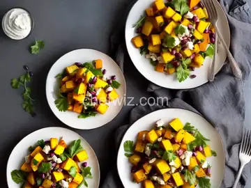 Roasted Sweet Potato Mango Salad
