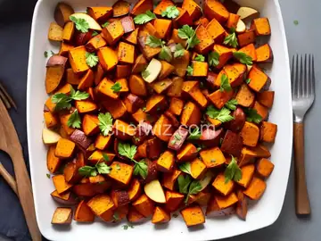 Roasted Sweet Potatoes and Apples