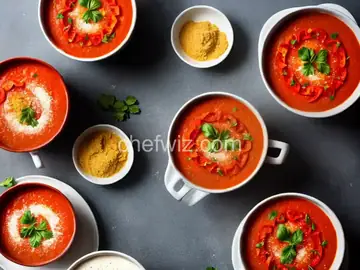 Roasted Tomato and Red Pepper Gazpacho