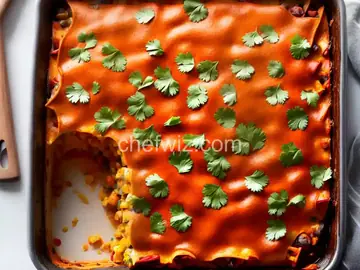 Roasted Veggie Enchilada Casserole