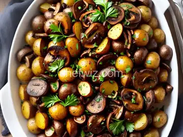 Roasted Wild Mushrooms and Potatoes