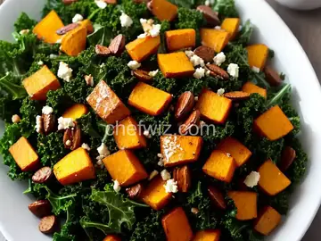 Roasted Yam and Kale Salad