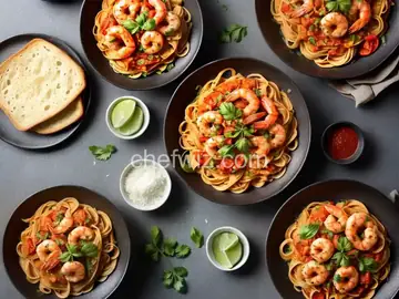 Rock Shrimp Pasta With Spicy Tomato Sauce