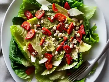 Romaine Salad with Roasted Red Pepper Vinaigrette