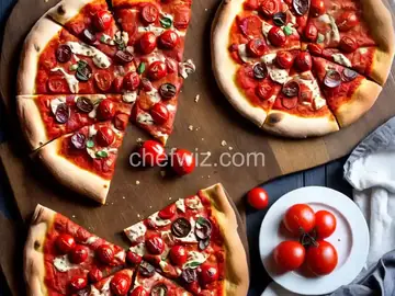 Roman Style Pizza with Roasted Cherry Tomatoes