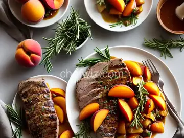 Rosemary-Mustard Pork With Peaches