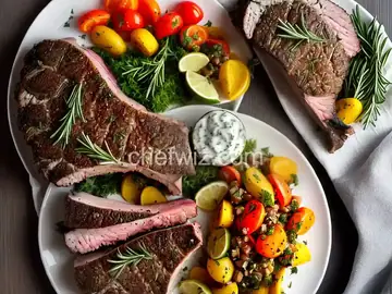 Rosemary Rack of Lamb with Easy Tzatziki