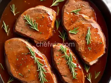 Rosemary and Garlic Simmered Pork Chops