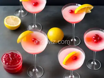 Rosy Gin-Kombucha Cocktail