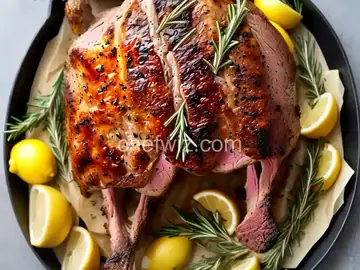 Rotisserie Boneless Leg of Lamb With Lemon, Rosemary, & Garlic Recipe