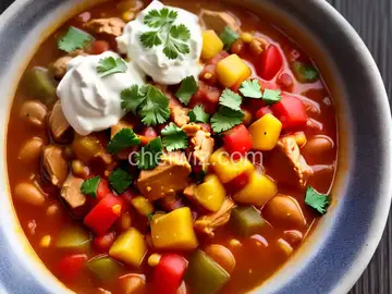 Rotisserie Chicken Chili With Hominy and Chiles