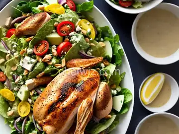 Rotisserie Chicken Salad with Charred Scallion Dressing