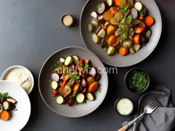Rye-sotto' with Glazed Root Vegetables