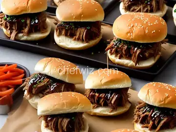 Sake-and-Black-Sugar-Braised Pulled Pork Sliders