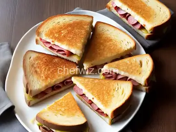 Salami and Pickle Grilled Cheese