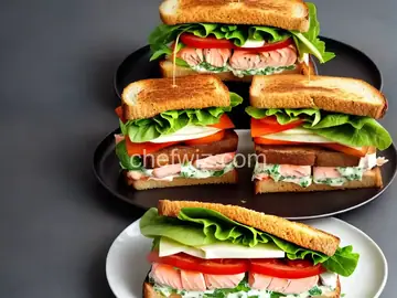 Salmon Club Sandwich