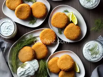 Salmon Croquettes With Dill Sauce