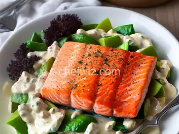 Salmon With Creamy Alfredo Sauce