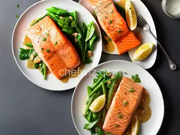 Salmon with Garlic-Butter Sauce