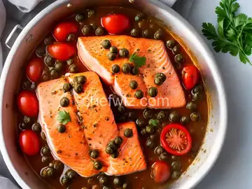 Salmon with Tomatoes and Capers in Foil
