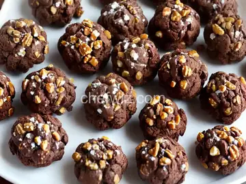 Salted Caramel Walnut Chocolate Clusters