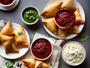 Samosas with Tamarind-Date Chutney