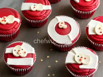 Santa Leg Cupcakes