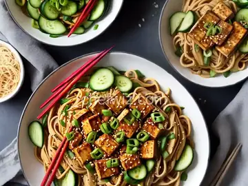 Saucy Tofu Noodles With Cucumbers and Chili Crisp