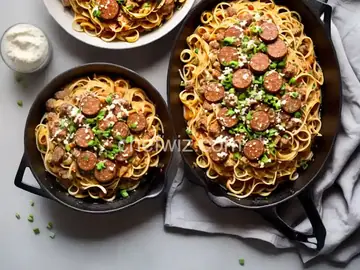 Sausage-Cauliflower Spaghetti
